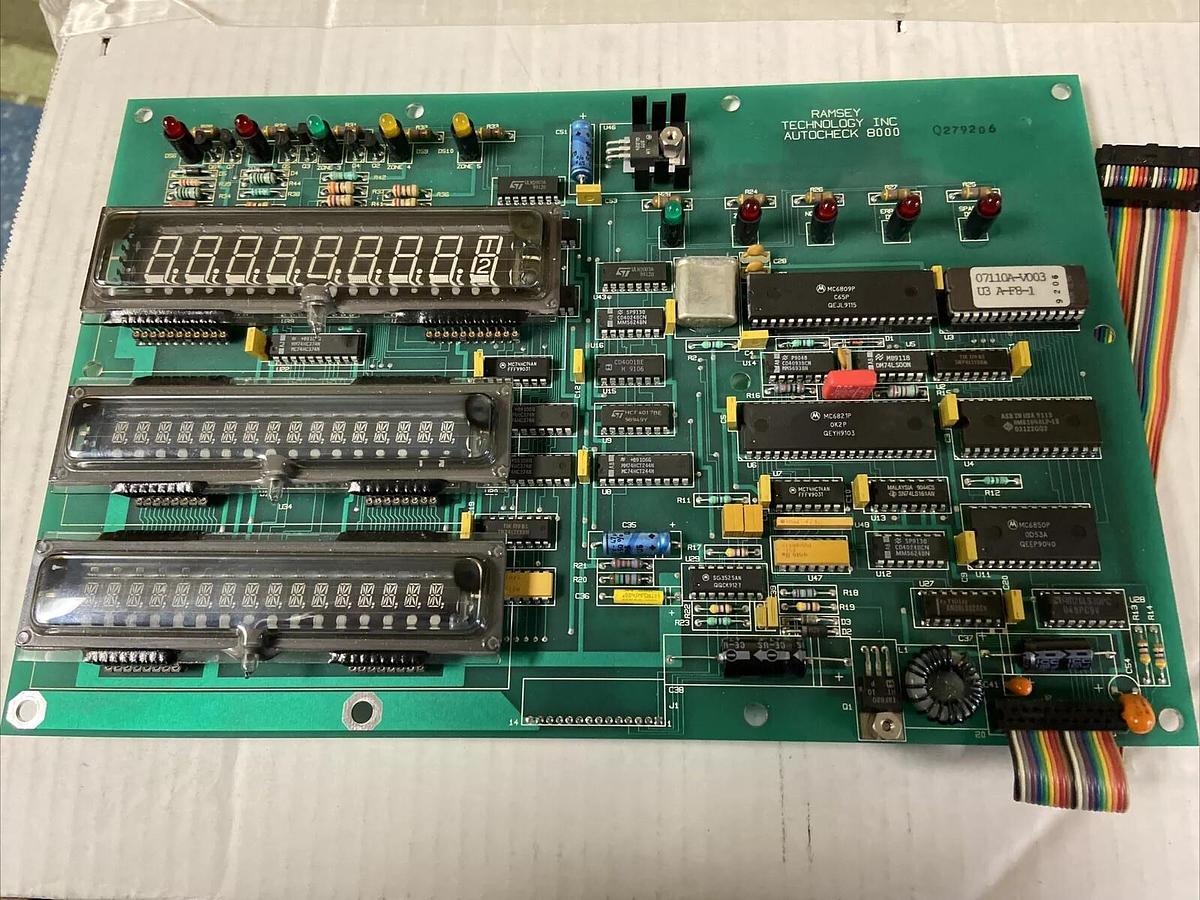 Used Ramsey Technolgy,8000 PCBA D07110A-E001,DISPLAY BOARD Rev D
