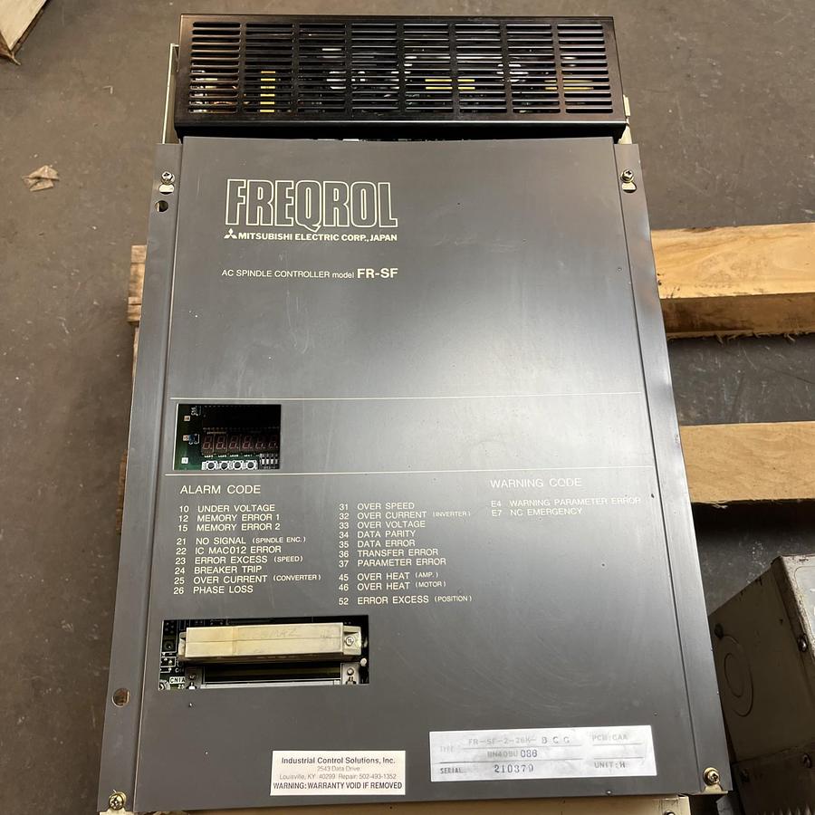 Used MITSUBISHI,FR-SF-2-26K-BCG,FREQROL AC SPINDLE CONTROLLER DRIVE