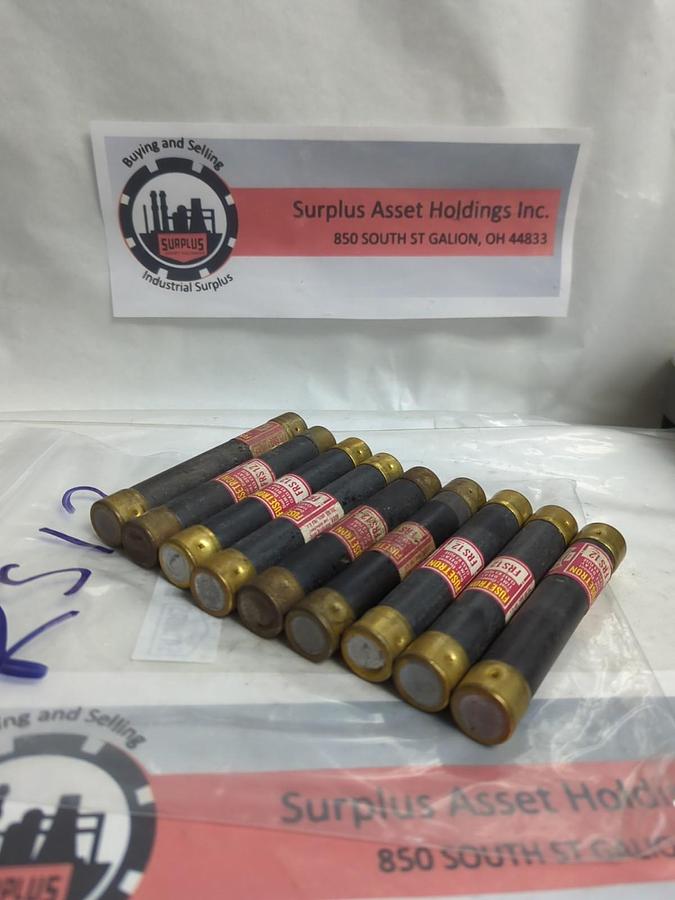 Used COOPER BUSSMANN,FRS-12,FUSETRON 12 AMP FUSE LOT OF 9 PRE-OWNED
