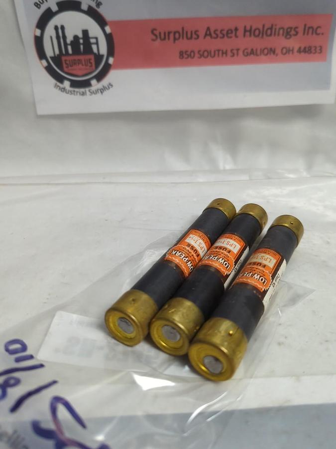 Used COOPER BUSSMANN,LPS-1-8/10,LOW-PEAK 1-8/10 AMP FUSE LOT OF 3 PRE-OWNED