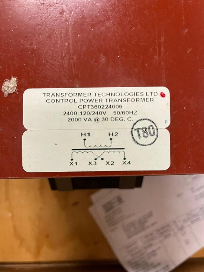 TRANS TECH,CPT360224006,CONTROL POWER TRANSFORMER 2KVA 120/240V