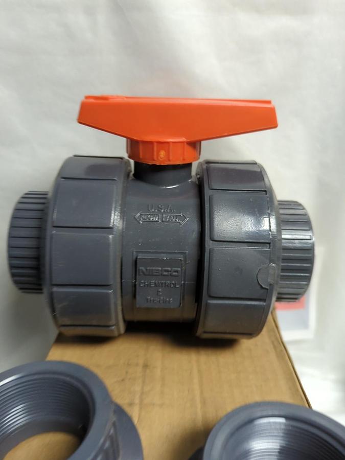 NIBCO CHEMTROL,U45TBV,BALL VALVE 2 INCH NOS