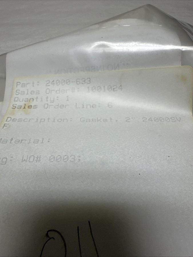 Used Fisher,24000-633,2" Gasket Set