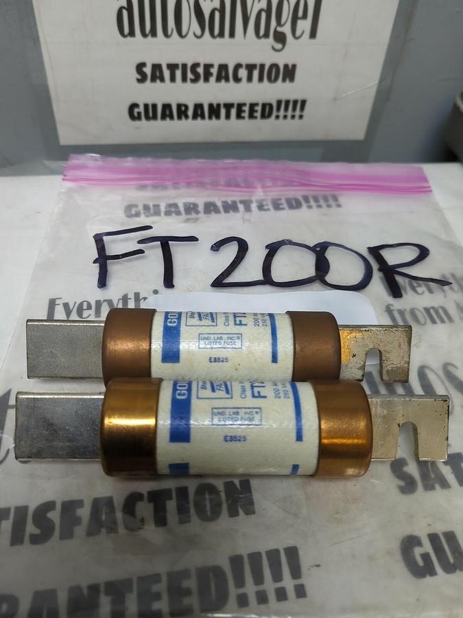 GOULD SHAWMUT,FT200R,FALT-TRAP FUSE LOT OF 2 NOS