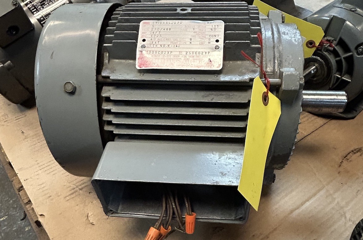 Used GE,5K184AL217D,AC MOTOR 5HP 230/460V 1725RPM 3PH 184T FRAME