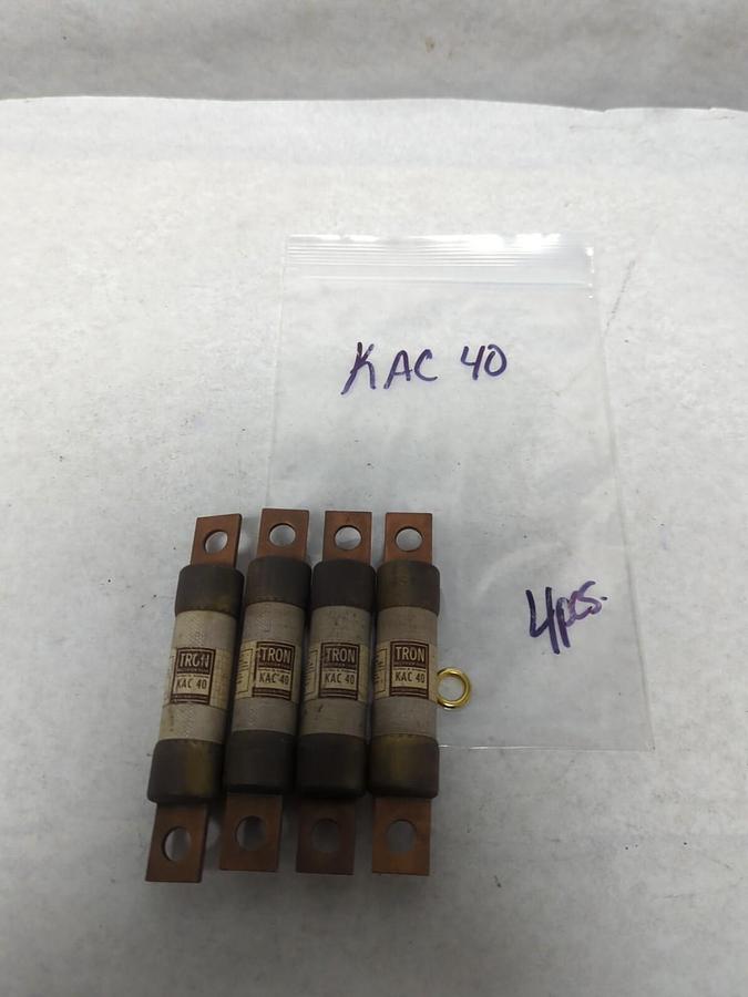Used COOPER BUSSMANN,KAC-40,TRON 40 AMP FUSE LOT OF 4 PRE-OWNED