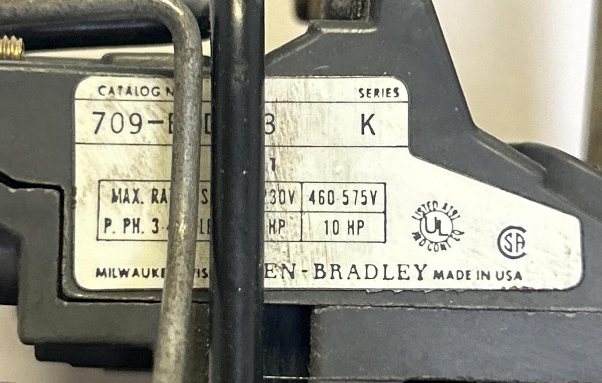 Used ALLEN BRADLEY,709-B0D103,STARTER SIZE 1