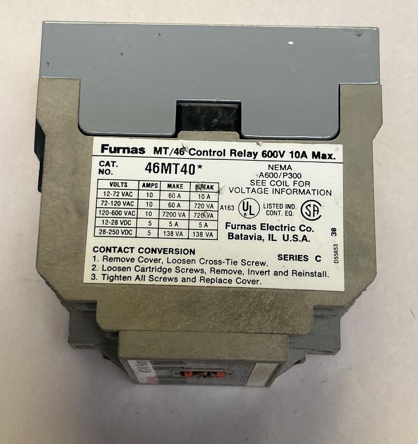 Used FURNAS,46MT40,CONTROL RELAY