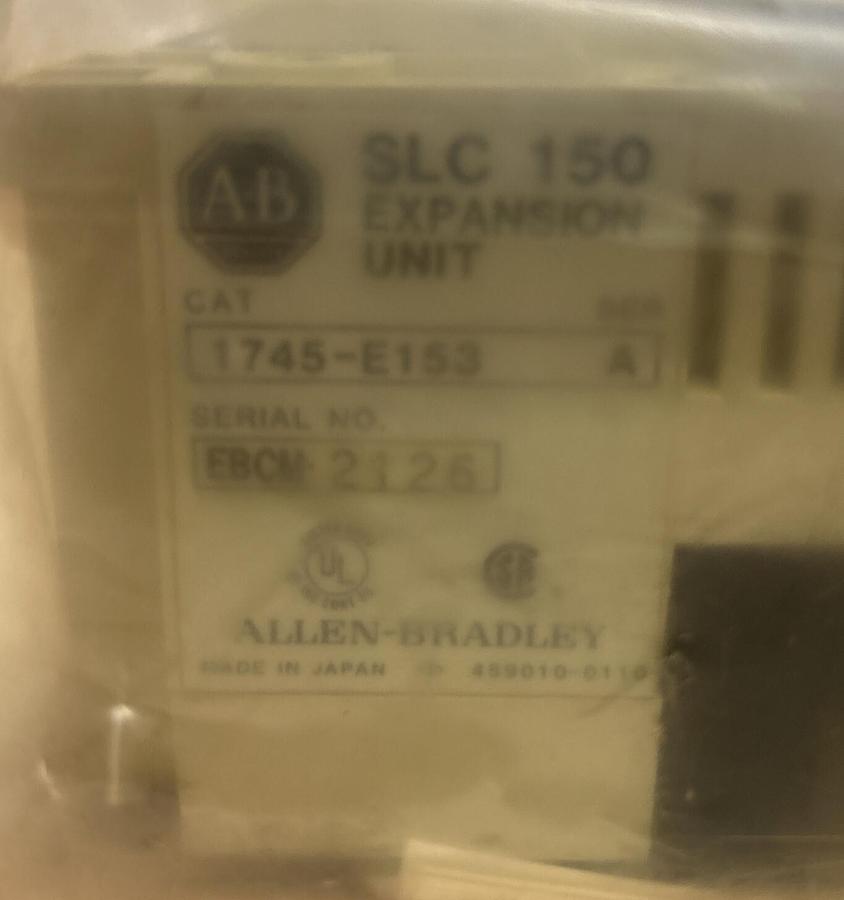 Used ALLEN BRADLEY,1745-E153,SER A EXPANSION UNIT PROGRAMABLE CONTROLLER REFURISHED