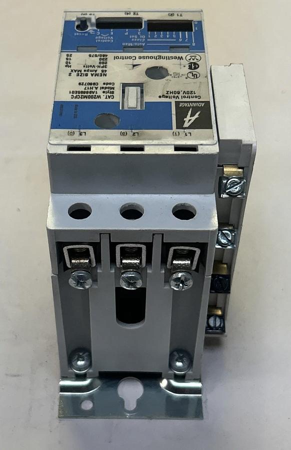 Used WESTINGHOUSE,W200M2CFC,SIZE 2 MOTOR STARTER