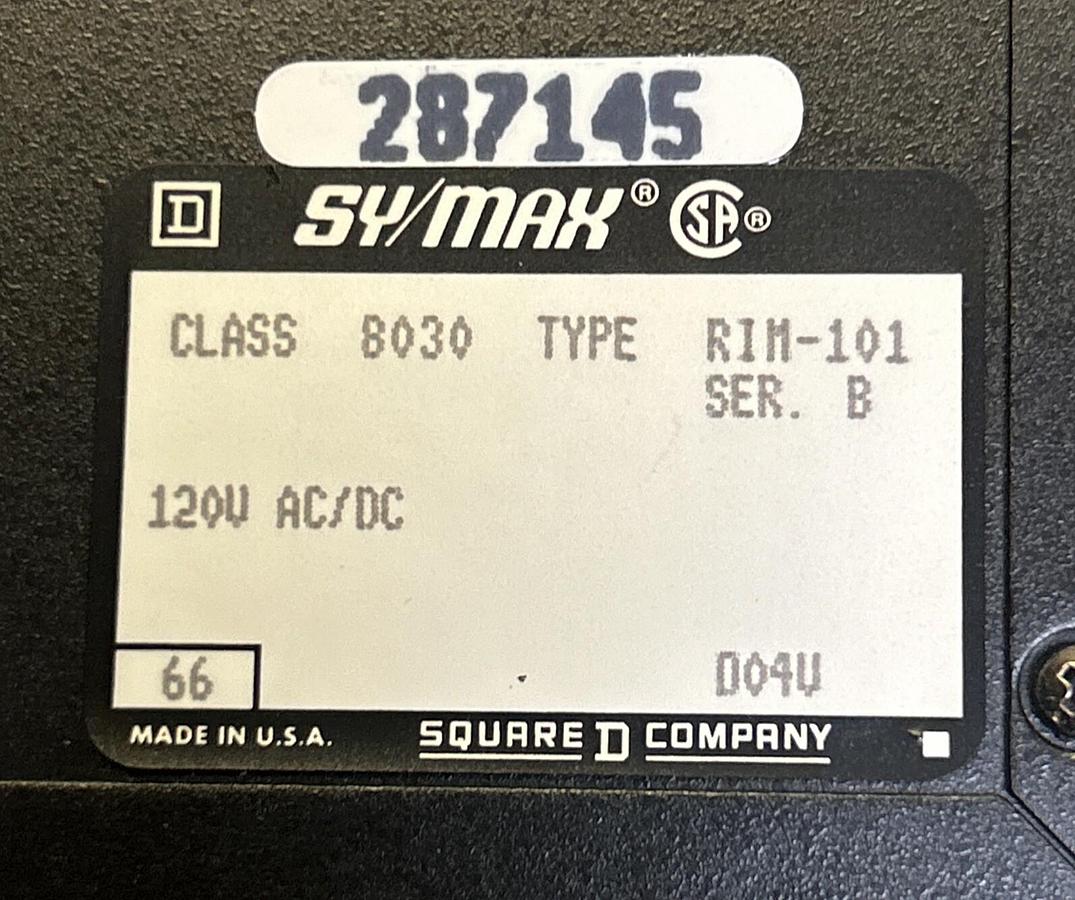 SQUARE D SYMAX,8030RIM-101,INPUT MODULE NOS