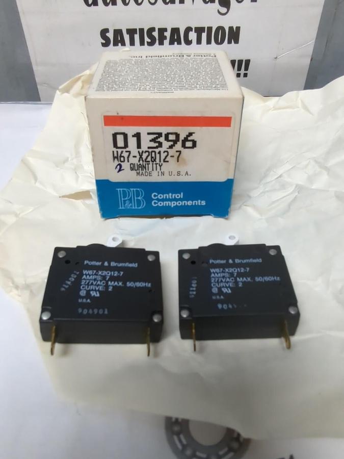 POTTER & BRUMFIELD,W67-X2Q12-7,CIRCUIT BREAKER 1 POLE BOX OF 2