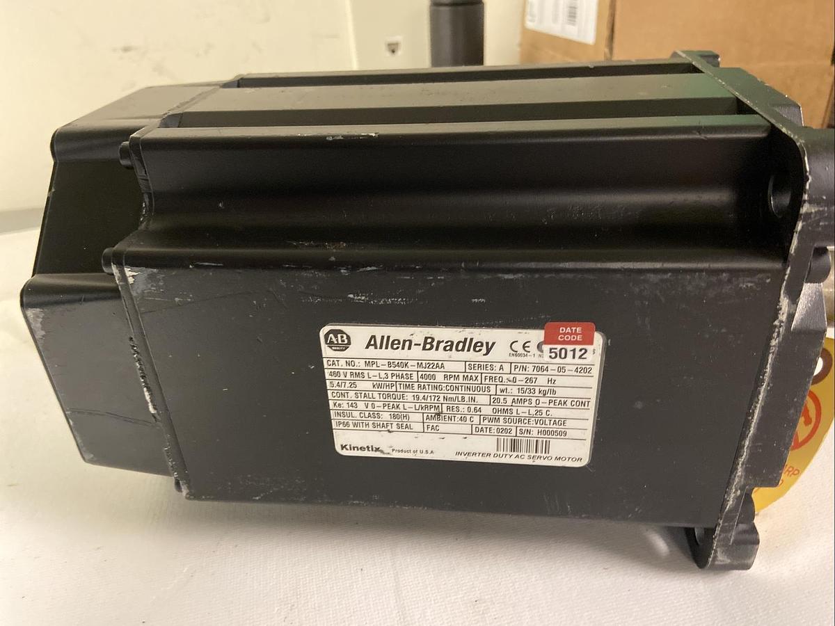 Used Allen Bradley,MPL-B540K-MJ22AA,Kinetix Series A Servo Motor