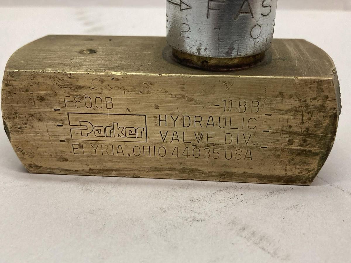 Used Parker,11BB F800B,Hydraulic Valve 2000psi 138Bar Max
