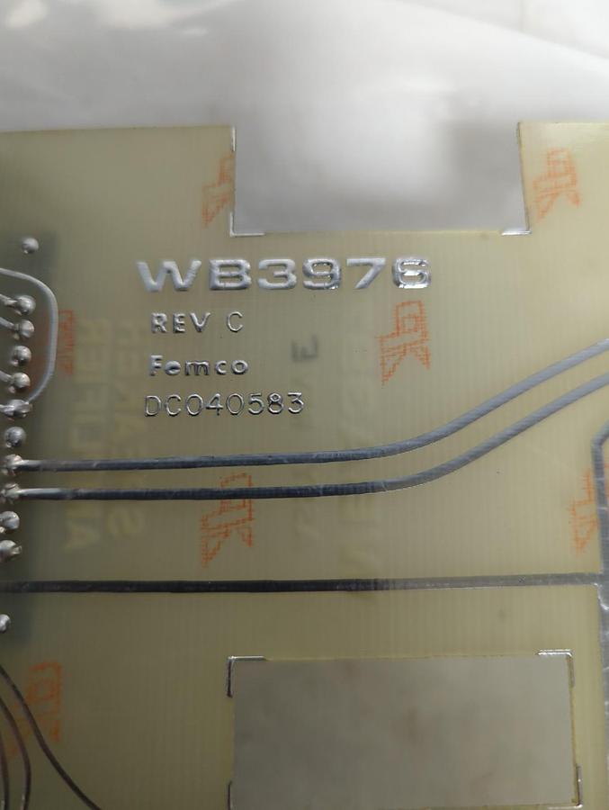 Used FEMCO,WBA3976,CIRCUIT BOARD REV E PRE-OWNED
