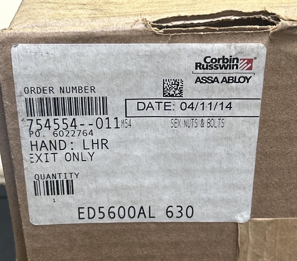 CORBIN RUSSWIN,ED5600AL 630,LHR EXIT DEVICE NOS