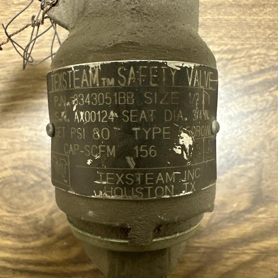 Texsteam,8343051BB,Safety Valve 1/2" x 1"