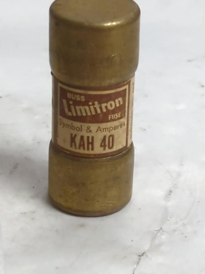 Used COOPER BUSSMANN,KAH40,LIMITRON 40 AMP FUSE LOT OF 2 PRE-OWNED