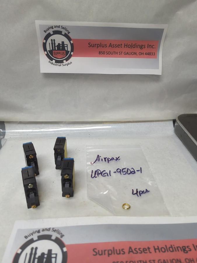 Used AIRPAX,UPG1-9502-1,CIRCUIT BREAKER 8 AMP LOT OF 4 PRE-OWNED
