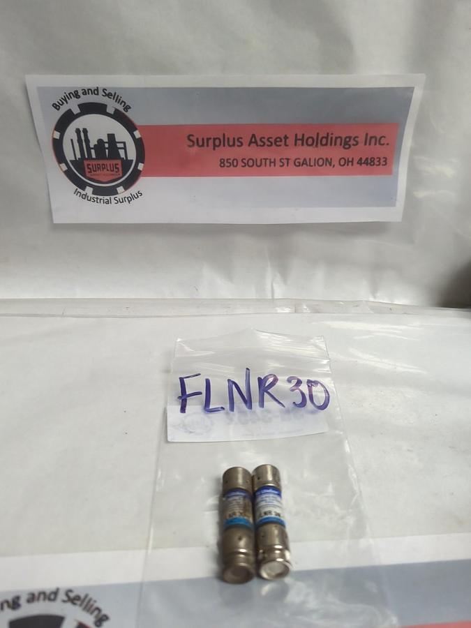 Used LITTELFUSE,FLNR30,TIME-DELAY 30 AMP FUSE LOT OF 2 PRE-OWNED