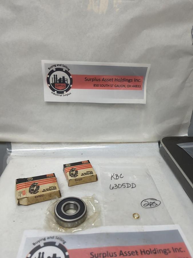 KBC,6305DD,DOUBLE SEALED BALL BEARING LOT OF 2 NOS