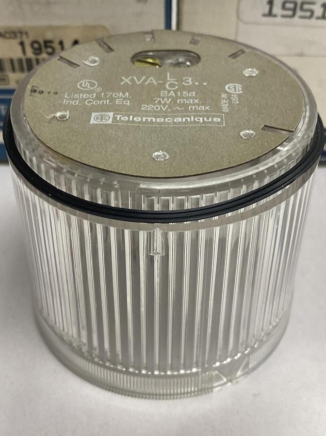 Telemecanique,19514 XVAC371,Clear Stack Light Lot Of 2 NOS