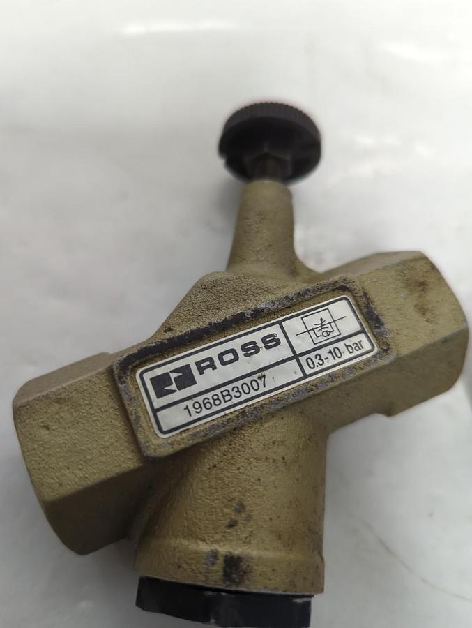 Used ROSS,1968B3007,FLOW CONTROL VALVE 0.3-10 BAR LOT OF 2 PRE-OWNED