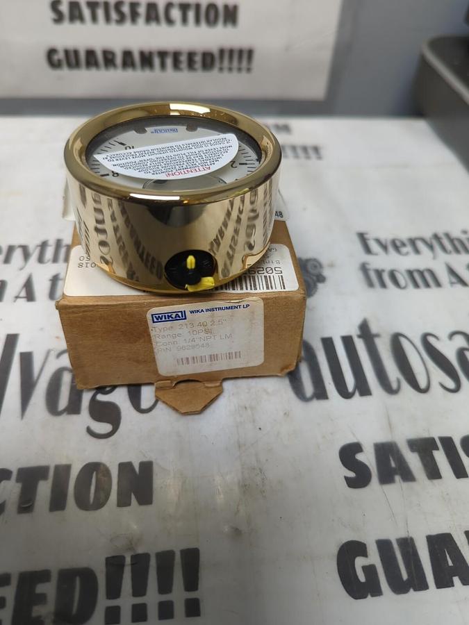 WIKA,9629548,TYPE 213.40 2.5 INCH FACE 1/4 INCH NPT GAUGE NOS