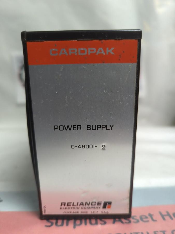 Used RELIANCE ELECTRIC,0-49001-2,CARDPAK POWER SUPPLY PRE-OWNED
