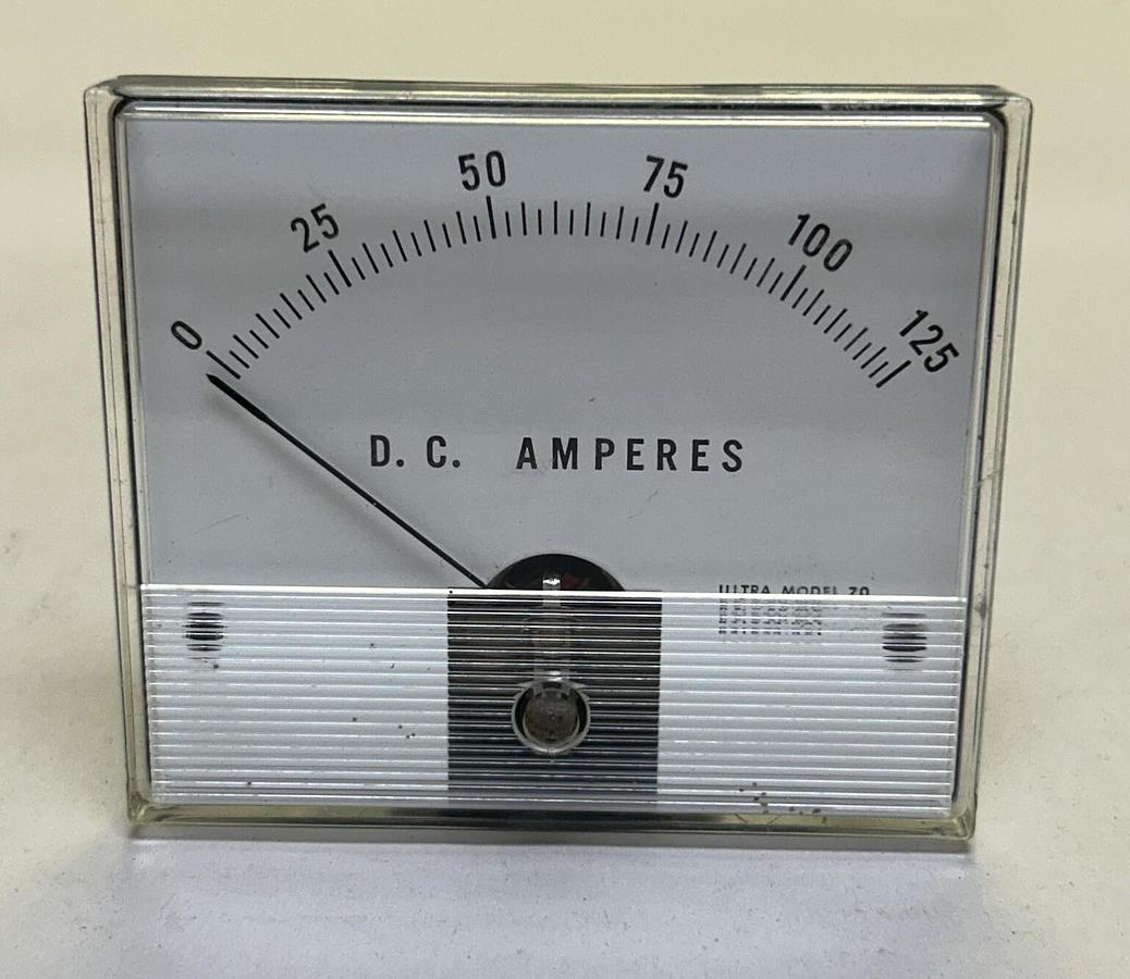 Used SIMPSON,MODEL 70,PANEL METER 0-125 DC AMPERES
