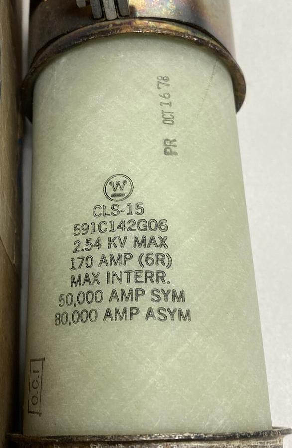Westinghouse,CLS-15,Fuse STYLE 591C142G06 2.54KV Amps 170