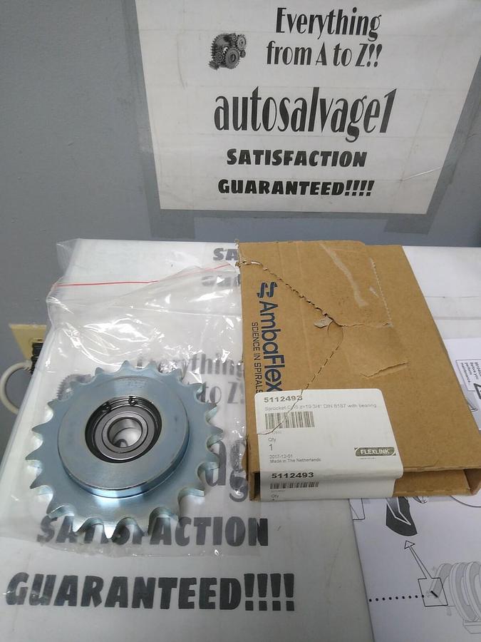 AMBAFLEX FLEXLINK,5112493,SPROCKET  C45 Z=19 3/4 IN DIN 8187 W/ BEARING NOS