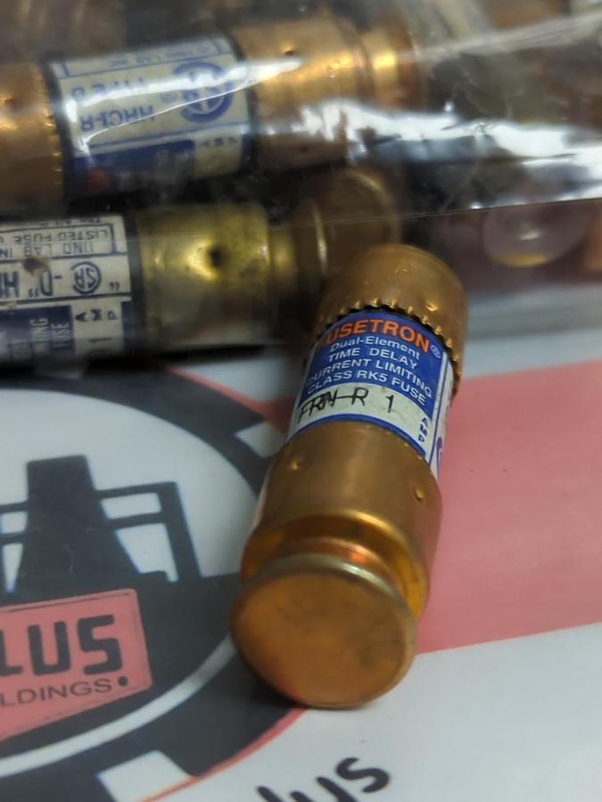 Used COOPER BUSSMANN,FRN-R-1,FUSETRON 1 AMP FUSE LOT OF 45 PRE-OWNED
