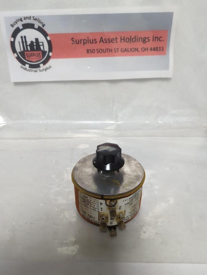 Used STACO ENERGY,TYPE 201,TRANSFORMER/VARIABLE RESISTOR PRE-OWNED