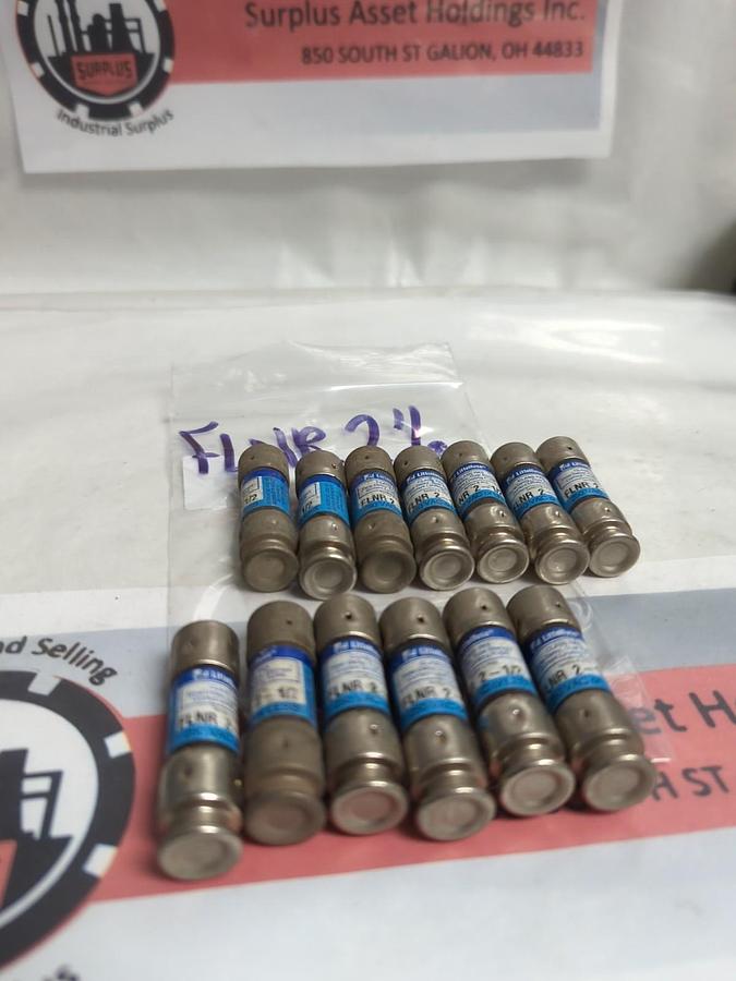 Used LITTELFUSE,FLNR2-1/2,TIME-DELAY 2-1/2 AMP FUSE LOT OF 13 PRE-OWNED