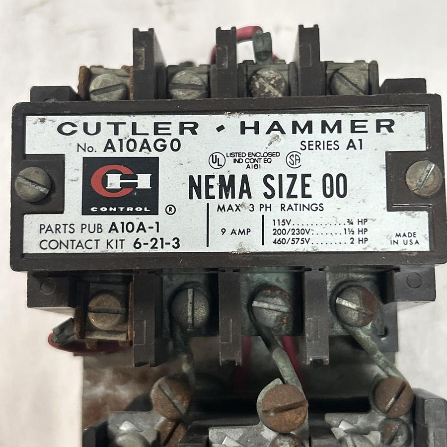 Used CUTLER-HAMMER,A10AG0,MOTOR STARTER SIZE 00