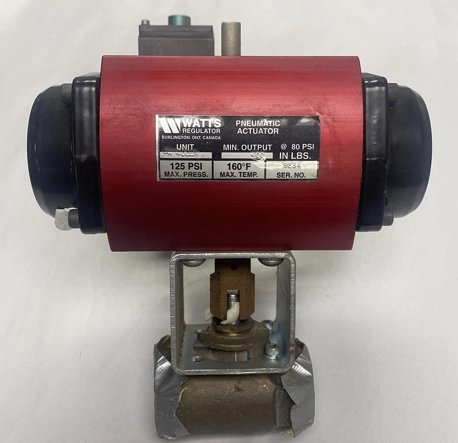 Used Watts,PA400,Pneumatic Actuator/Numatics 082SA43BK Solenoid Valve