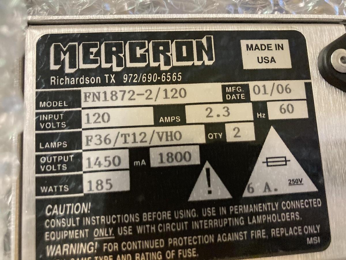 Mercron,FN1872-2/120,Power Supply 120V 2.3A 60Hz