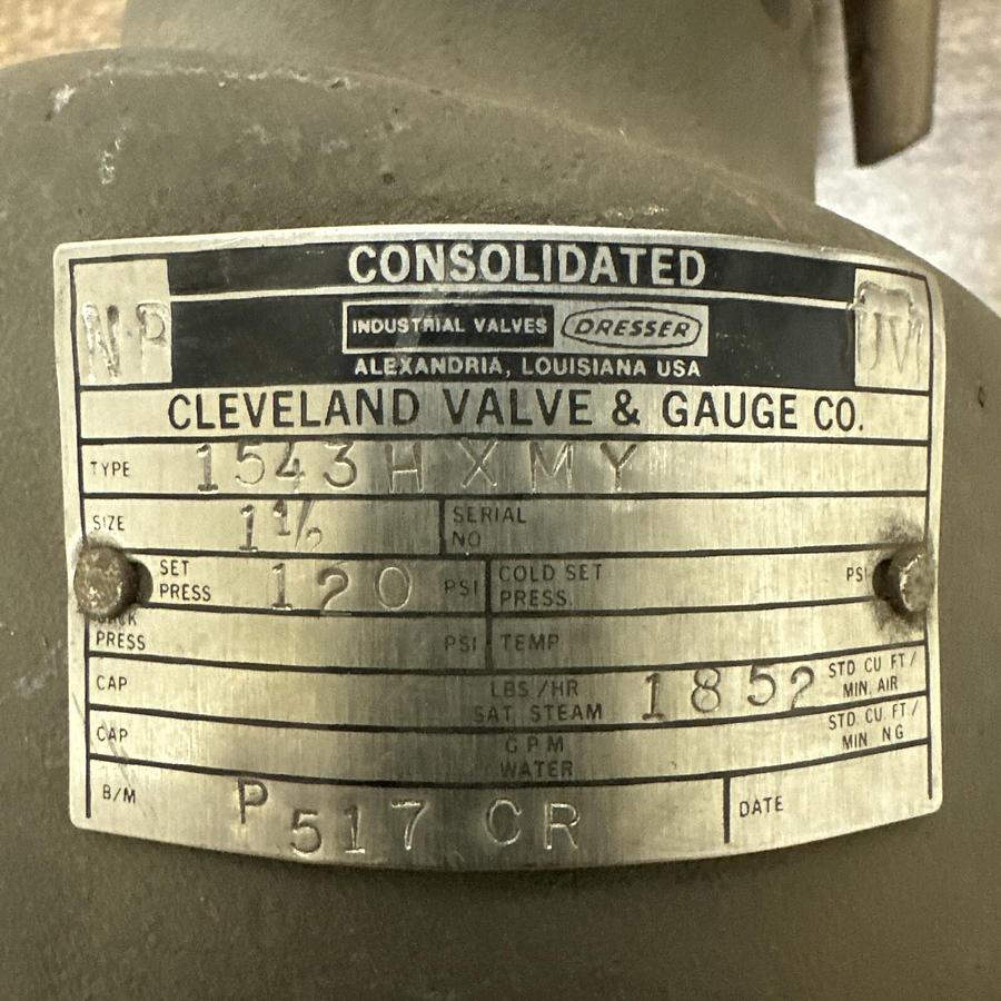 Dresser Consolidated,1543HXMY,Pressure Relief Valve 1 1/2" x 2"