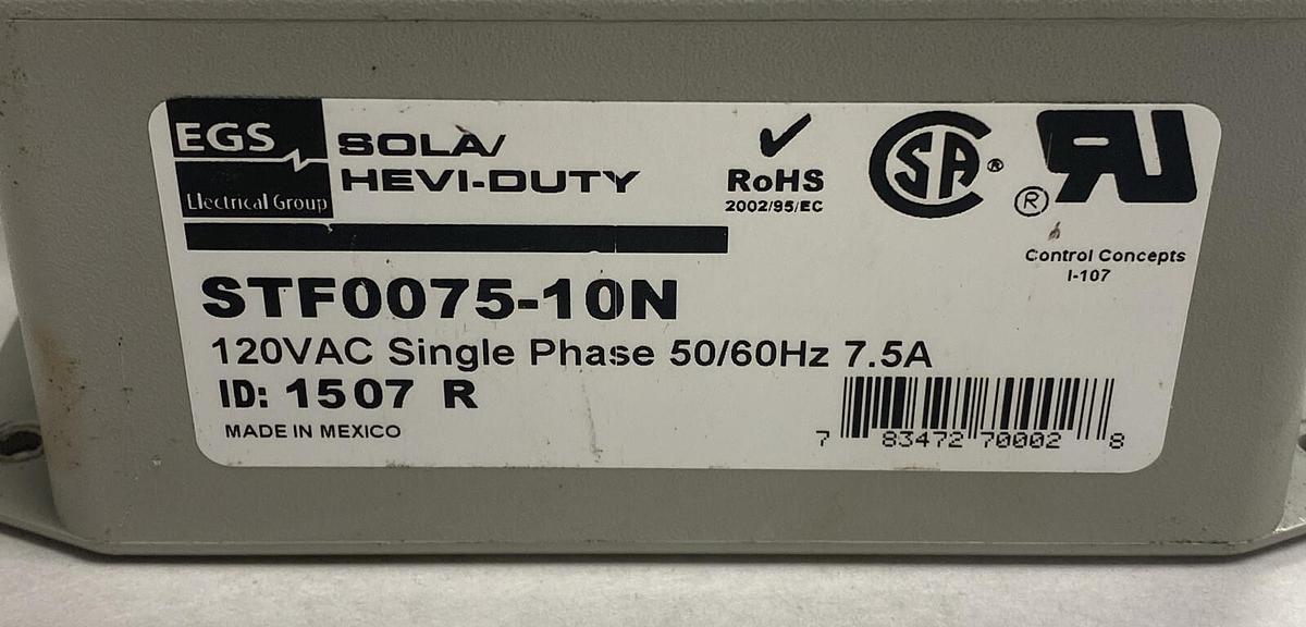 Used SOLA,STF0075-10N,ACTIVE TRACKING FILTER