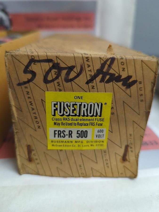 COOPER BUSSMANN,FRSR500,FUSETRON 500 AMP FUSE NOS