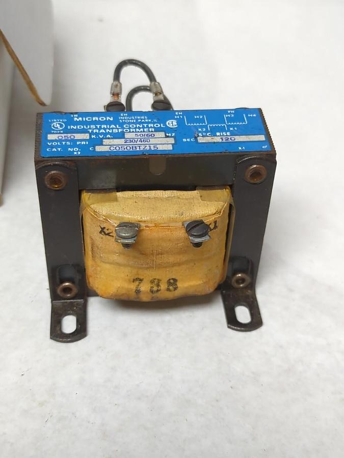 MICRON INDUSTRIES,C050BTZ15,INDUSTRIAL CONTROL TRANSFORMER PRI 230/460 SEC 120