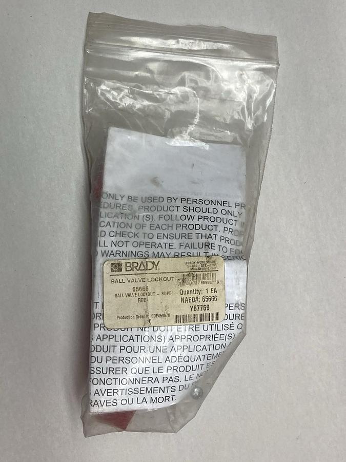 Brady,65666,Red Ball Valve Lockout Device w/Extension