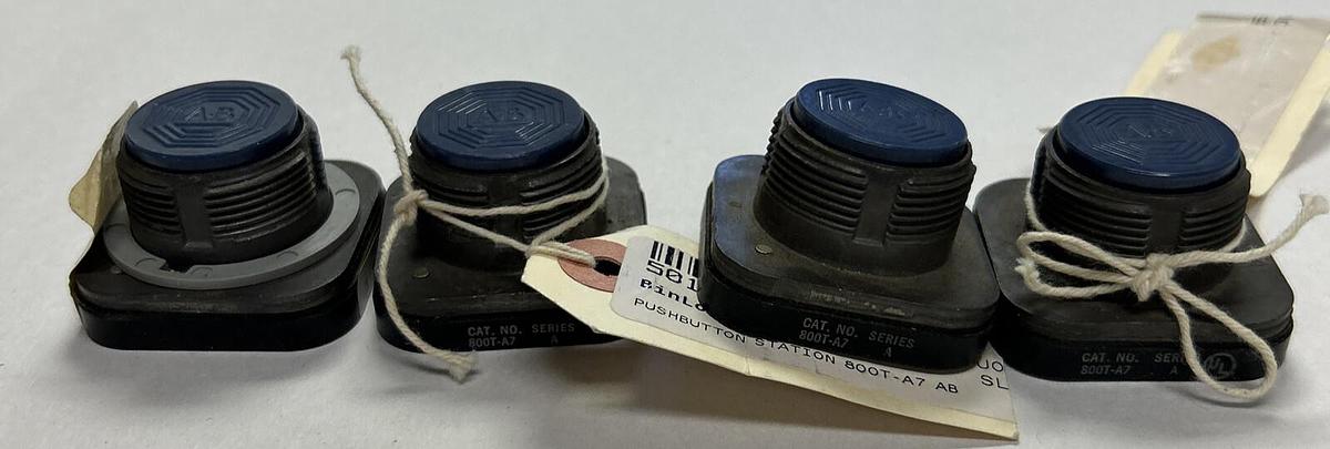 ALLEN BRADLEY,800T-A7,BLUE PUSH BUTTON LOT OF 4 NOS