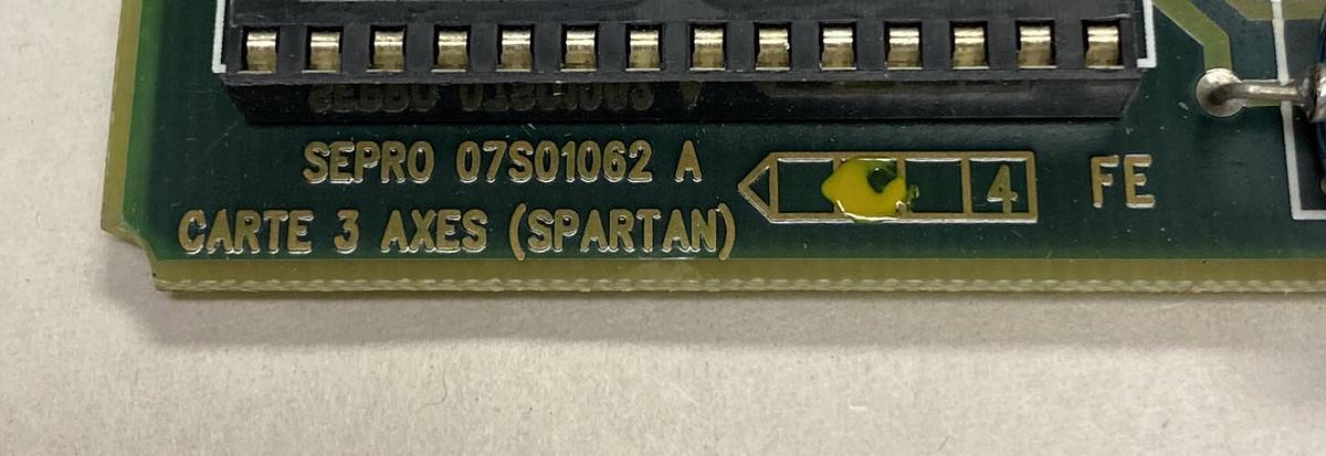 Used SEPRO,07S01062 A CARTE 3,AXES SPARTAN PC BOARD