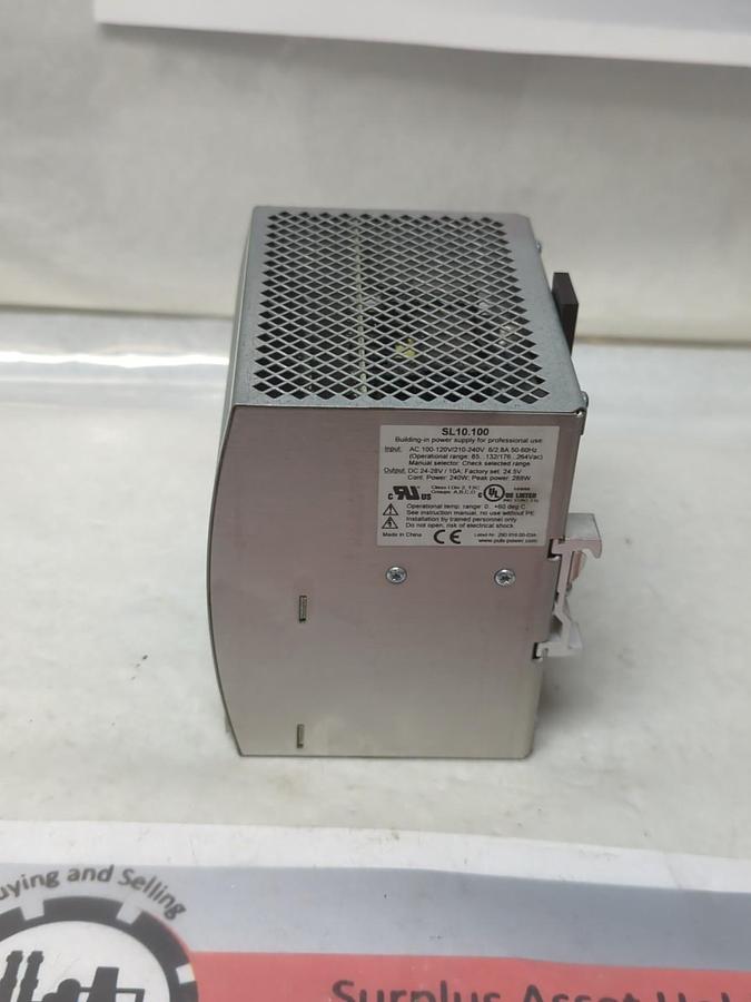 Used PULS,SL10.100,POWER SUPPLY AC100-120/210-240V 6.0/2.8A 50-60HZ DC24V/10A USED