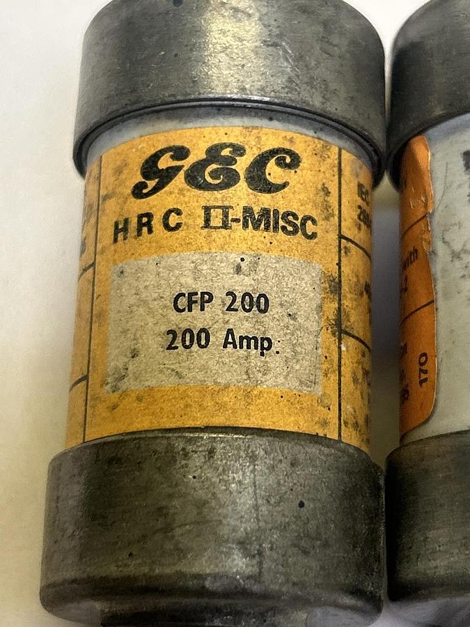 Used G&C,CFP200,FUSE 200A 600V LOT OF 2