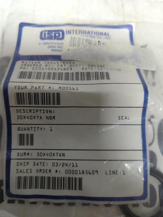 NBR,30X40X7A,SEALS LOT OF 2 NOS