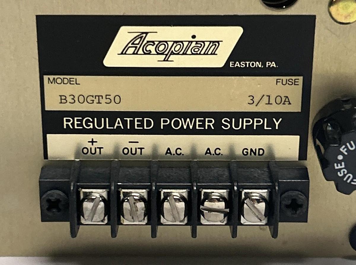 ACOPIAN,B30GT50,POWER SUPPLY NOS