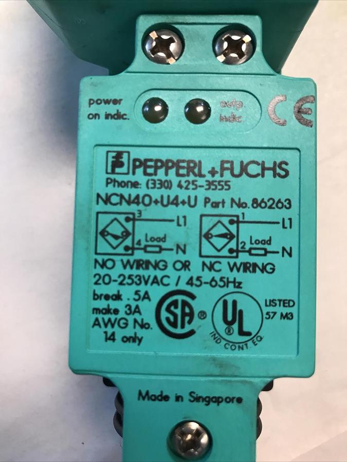 Pepper L Fuchs,NCN40-U4-U,Proximity Sensor 86263